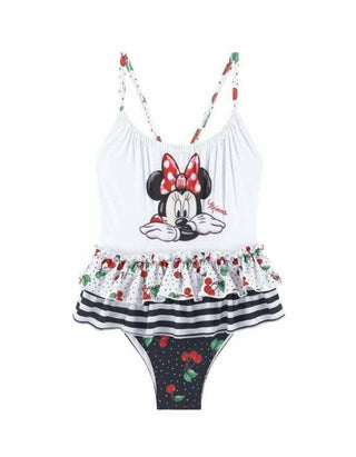 Monnalisa Costume intero con stampa Minnie frontale 995008