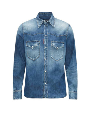 Dsquared2 Langärmeliges Jeanshemd S74DM0754