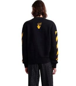 Off-White Crewneck Sweatshirt with Printed Logo OMBA025F21FLR009