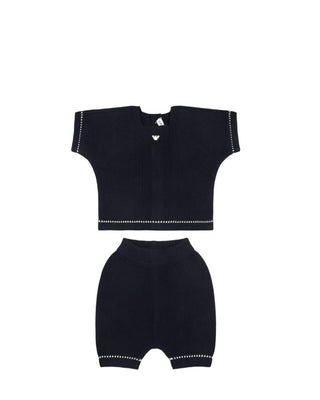 Zweiteiliger Playsuit von Armani mit kontrastierenden Nähten 3dnv50