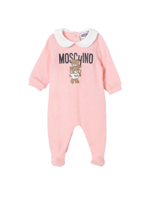 Moschino Playsuit mit Logo und Teddy mzy037 mit Clips