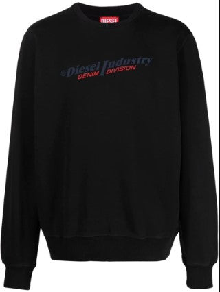 Diesel Crewneck Sweatshirt with Printed Logo A03743-0HERE