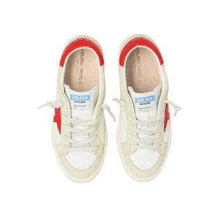 Golden Goose Sneakers Super Star gyf00495/f In Pelle Colore Bianco/Rosso