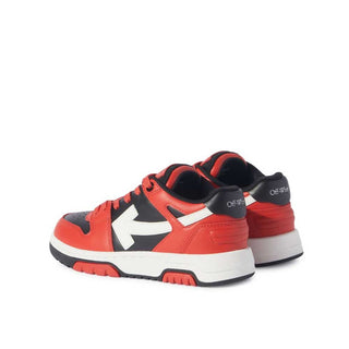 Off-White Sneakers Out Of Office obia011f24/lea001025 In Pelle Nero/Rosso