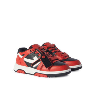 Off-White Out Of Office Sneakers obia011f24/lea001025 In Black/Red Leather