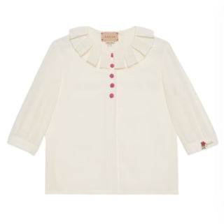 Gucci Camicia con colletto pieghettato 708739-ZAKPM