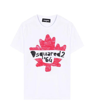 Dsquared2 T-shirt girocollo con logo e stampa DQ0807-D00XK