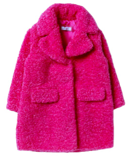 Monnalisa Cappotto Monopetto 17B111 Teddy Da Bambina