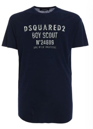 Dsquared2 T-shirt girocollo con logo frontale S74GD0392