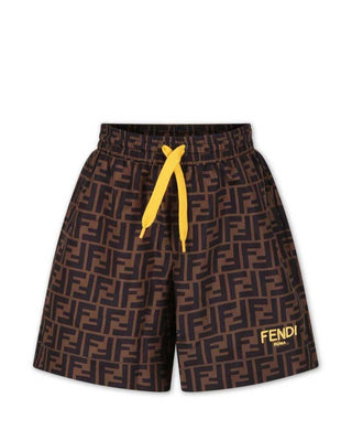 Fendi JMM023-AQTX Boxerkostüm aus Nylon mit Logo