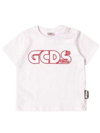 GCDS T-shirt girocollo con logo frontale 027940