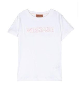 Missoni T-Shirt mit Rundhalsausschnitt und MS8A31-Logo