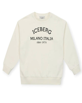 Iceberg Felpa girocollo con stampa frontale MFICE5334J