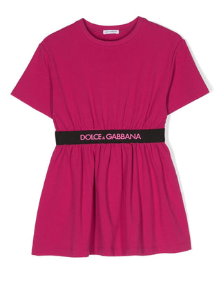 Dolce &amp; Gabbana Kleid mit Rundhalsausschnitt L5JD6E-G7I0D