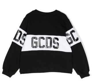 GCDS Sweatshirt mit Rundhalsausschnitt und kontrastierendem Logo DOF005