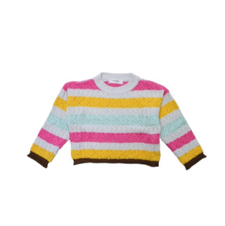 Vicolo 3145W0850 Multicolor Crewneck Sweater For Girls