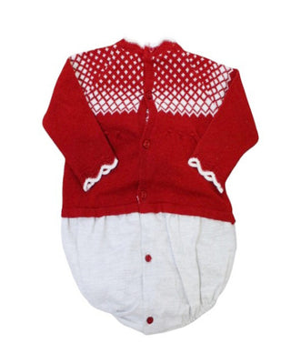 Doctor Kids Romper With Pom Pom dk154 In Wool