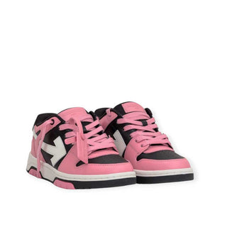 Off-White Out Of Office Sneakers ogia007f24/lea001030 In Black/Pink Leather