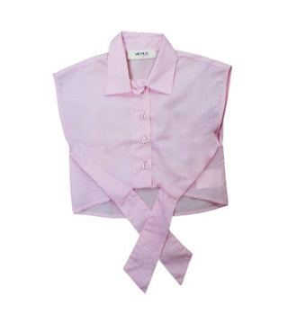 Vicolo Camicia cropped con fiocco 3146C0875