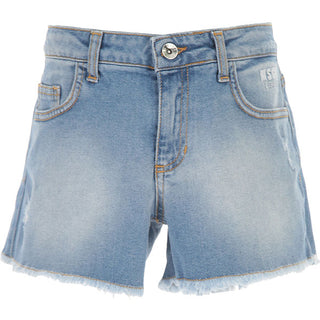 MSGM Shorts In Denim Di Cotone 022408 Da Bambina