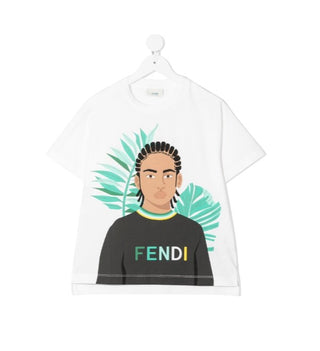 Fendi T-Shirt mit Rundhalsausschnitt und JUI024-Aufdruck