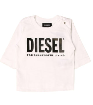 Diesel Crew Neck T-Shirt With Front Logo 00K26K