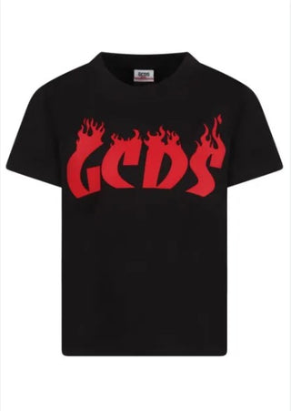 GCDS T-Shirt mit Rundhalsausschnitt und Aufdruck 028498