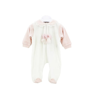 Aletta Baby Romper ri555363 In Chenille With Bow and Flower