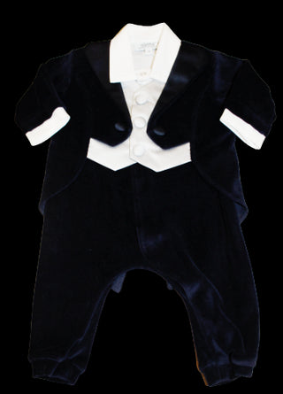 Aletta Chenille Tutina Smoking rmre033 With Buttons On The Front Newborn