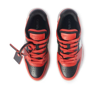 Off-White Sneakers Out Of Office obia011f24/lea001025 In Pelle Nero/Rosso