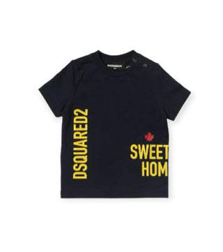 Dsquared2 T-shirt girocollo con logo e stampa DQ0643-D008J