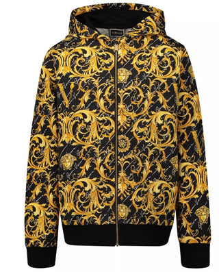 Versace Felpa con zip e cappuccio YC000122