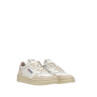 Autry Sneakers Medalist Low aulw-ls37 In Pelle Bianca Rosa