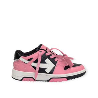 Off-White Out Of Office Sneakers ogia007f24/lea001030 In Black/Pink Leather