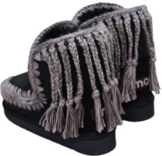 Mou Boots With Fringes fw101063a Eskimo 18 Wool Braids