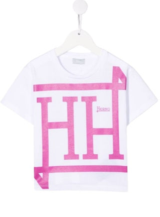 Herno Crop T-shirt JTS00008G With Print