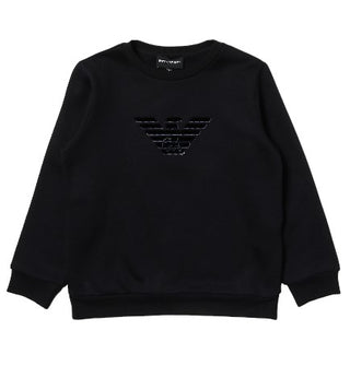 Armani Crewneck Sweatshirt 6K4M93 Flocked Logo For Kids