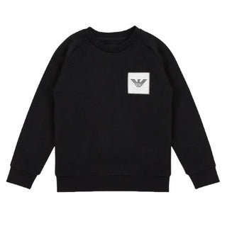 Armani 6G4MD7 Crewneck Sweatshirt With Front Logo For Kids