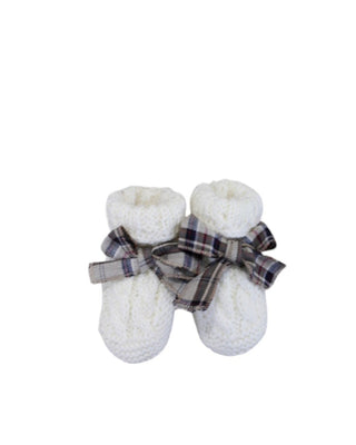 SeeRose Checked Bow Booties 234 Neugeborene