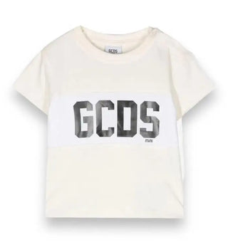 GCDS T-shirt girocollo con logo frontale GUM003