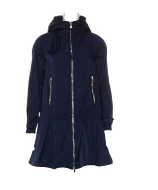 Moncler Long Jacket 519534910705 In Nylon With Hood For Girls