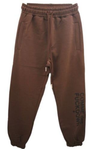 Comme des Fuckdown Jogger trousers with printed logo CDFU1772