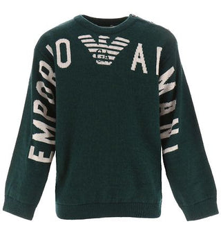 Armani-Pullover mit Logo 6LHMXV aus Wolle für Neugeborene