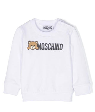 Moschino Sweatshirt mit Rundhalsausschnitt, Logo und Symbol MOF04Q