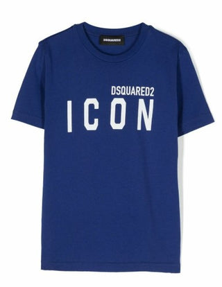 Dsquared2 T-shirt girocollo con logo frontale DQ048S-D002F