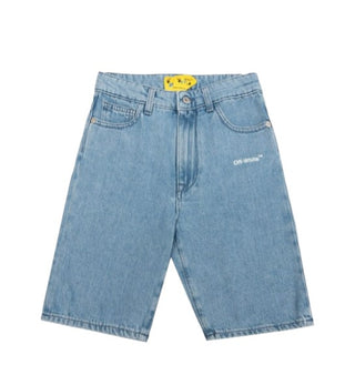 Cremefarbene Bermudashorts mit OBYC001S23DEN003-Logo