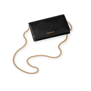 Gucci-Clutch mit Logo-Schriftzug 772643 mit Kette