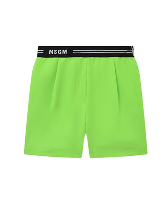 MSGM Shorts in nylon con logo MS029410