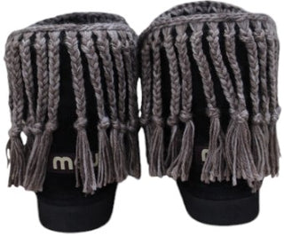 Mou Boots With Fringes fw101063a Eskimo 18 Wool Braids