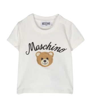 Moschino T-shirt girocollo con ricamo MUM03O